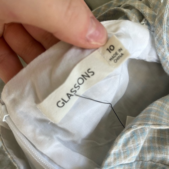 GLASSONS OPEN BACK GIGHAM MINI DRESS - Picture 5 of 6